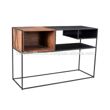 Industrial Metal with Storage High Console Table